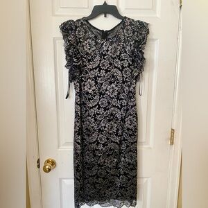 Stunning silver & black Calvin Klein dress! So pretty for any occasion